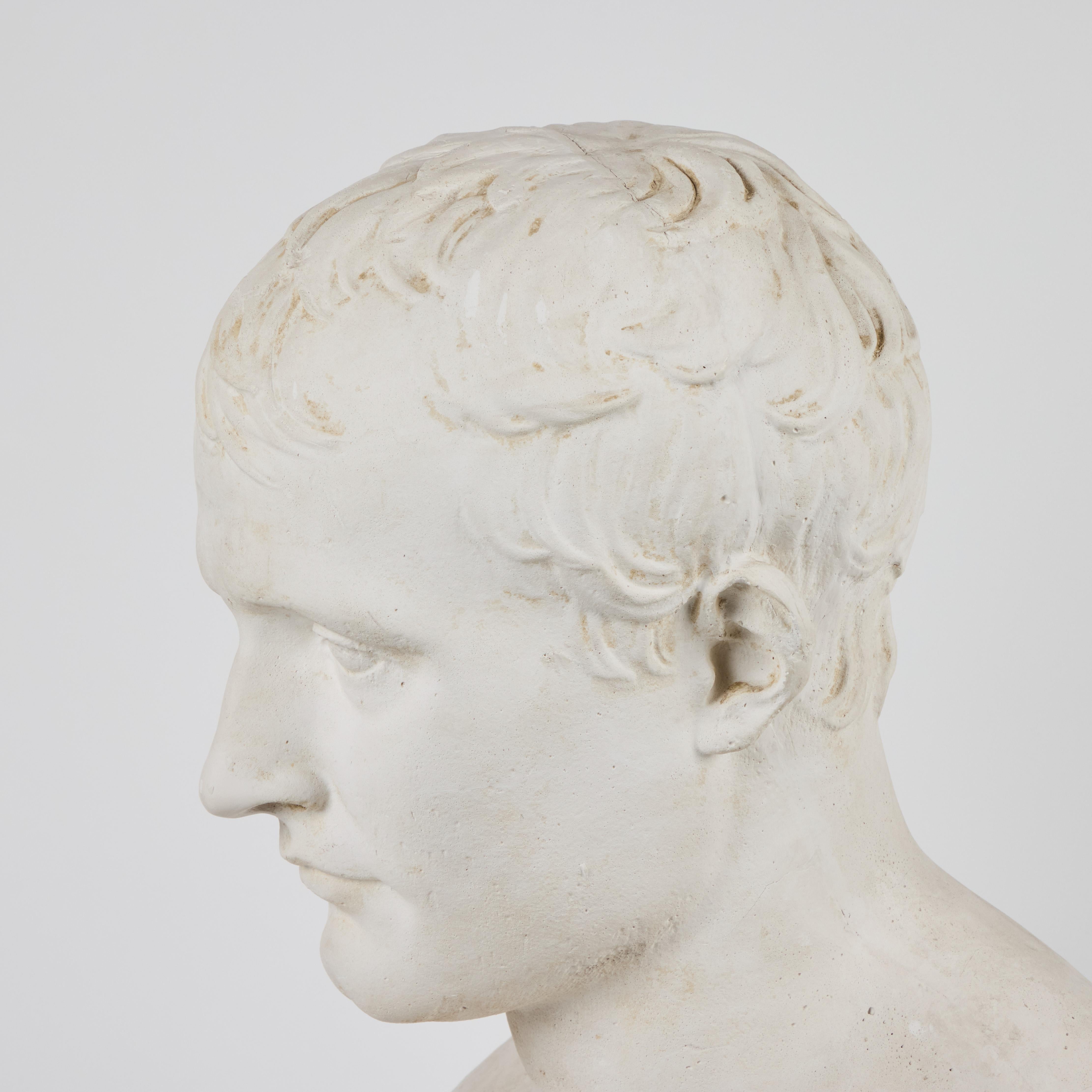 Italian Circa 1950's Gesso Bust of Napoleon For Sale