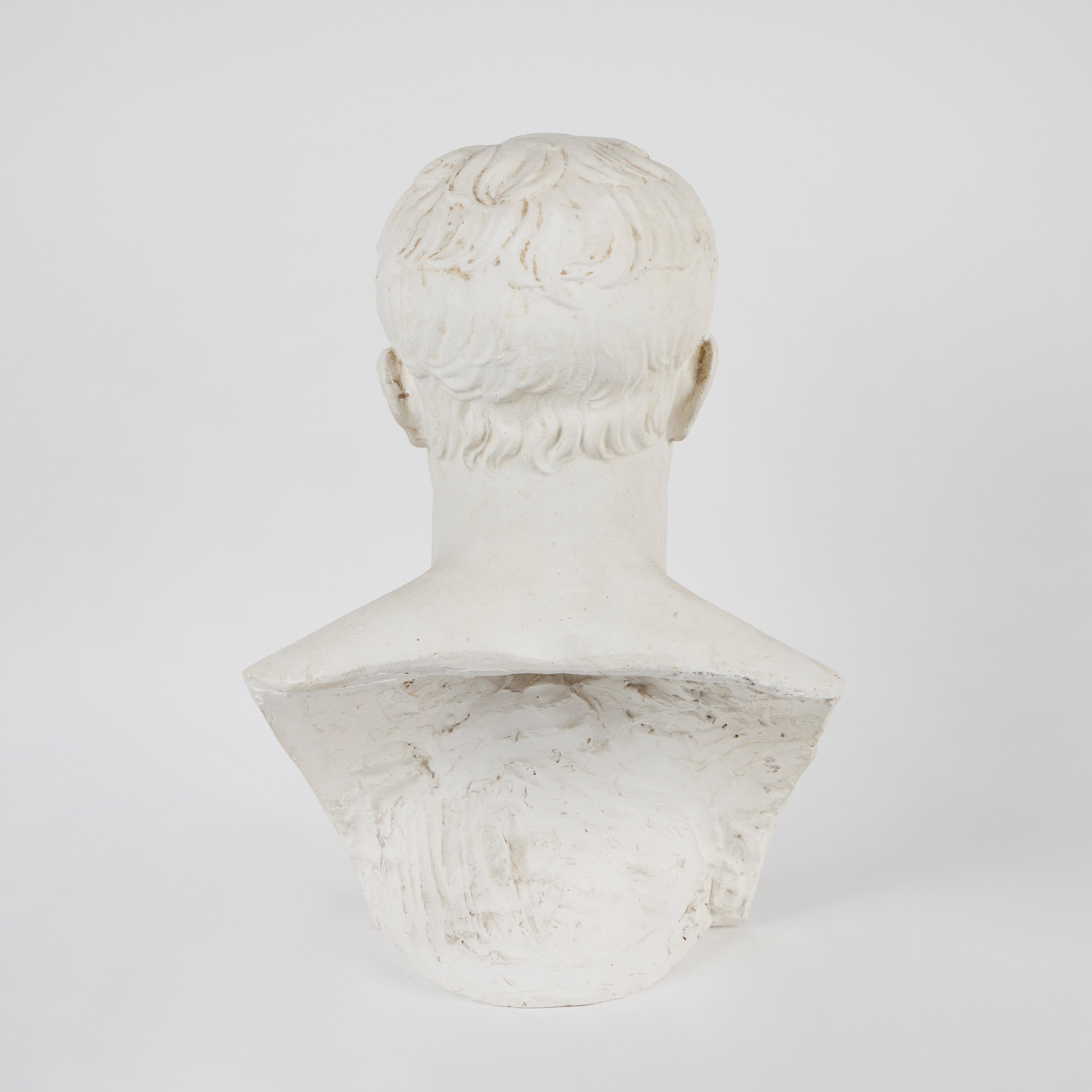 Cast Circa 1950's Gesso Bust of Napoleon For Sale