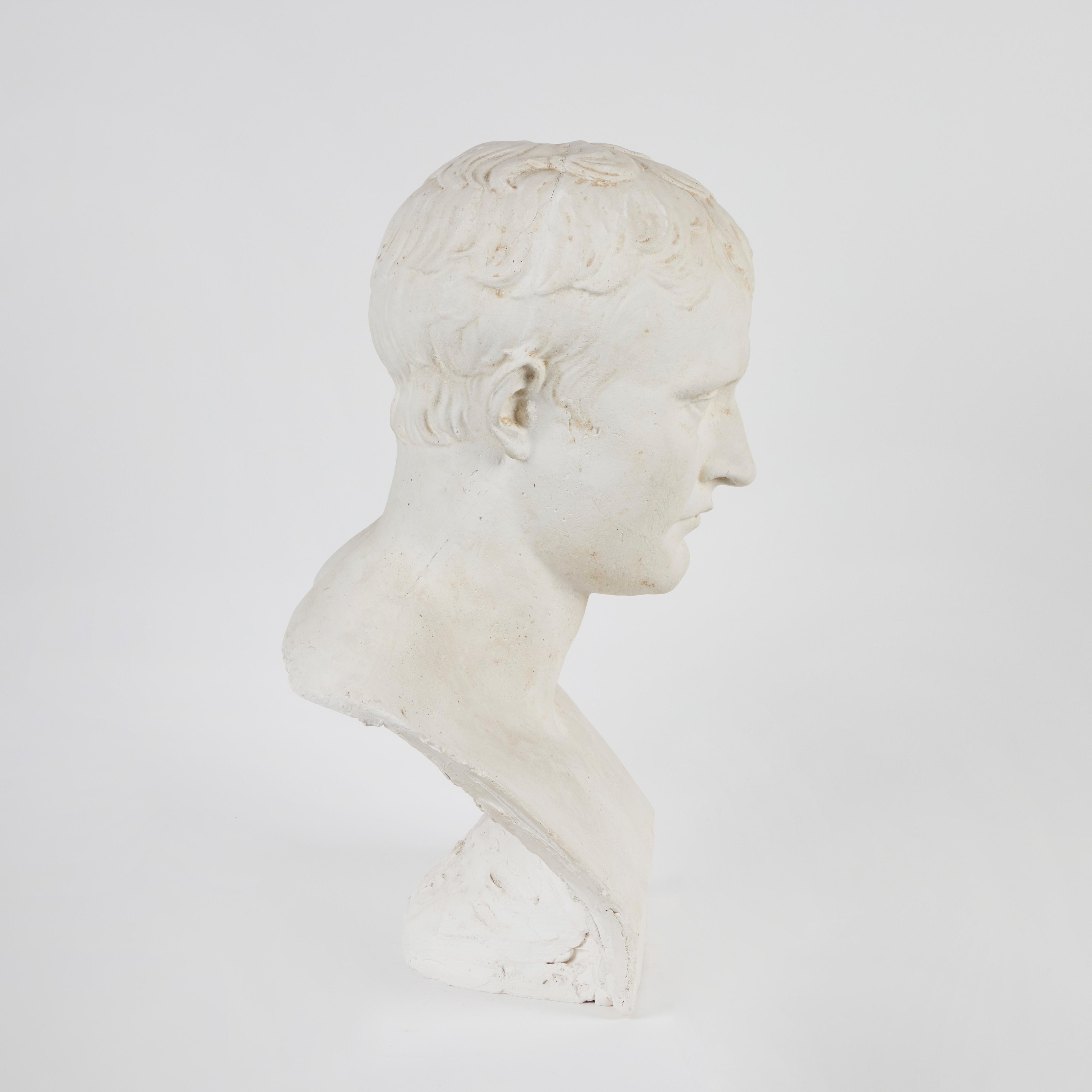 Circa 1950's Gesso Bust of Napoleon In Good Condition For Sale In Los Angeles, CA