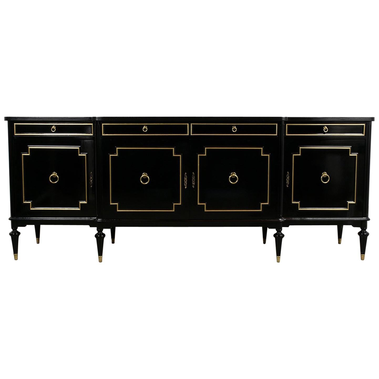 Regency Style Buffet with Lacquered Finished, circa 1950s