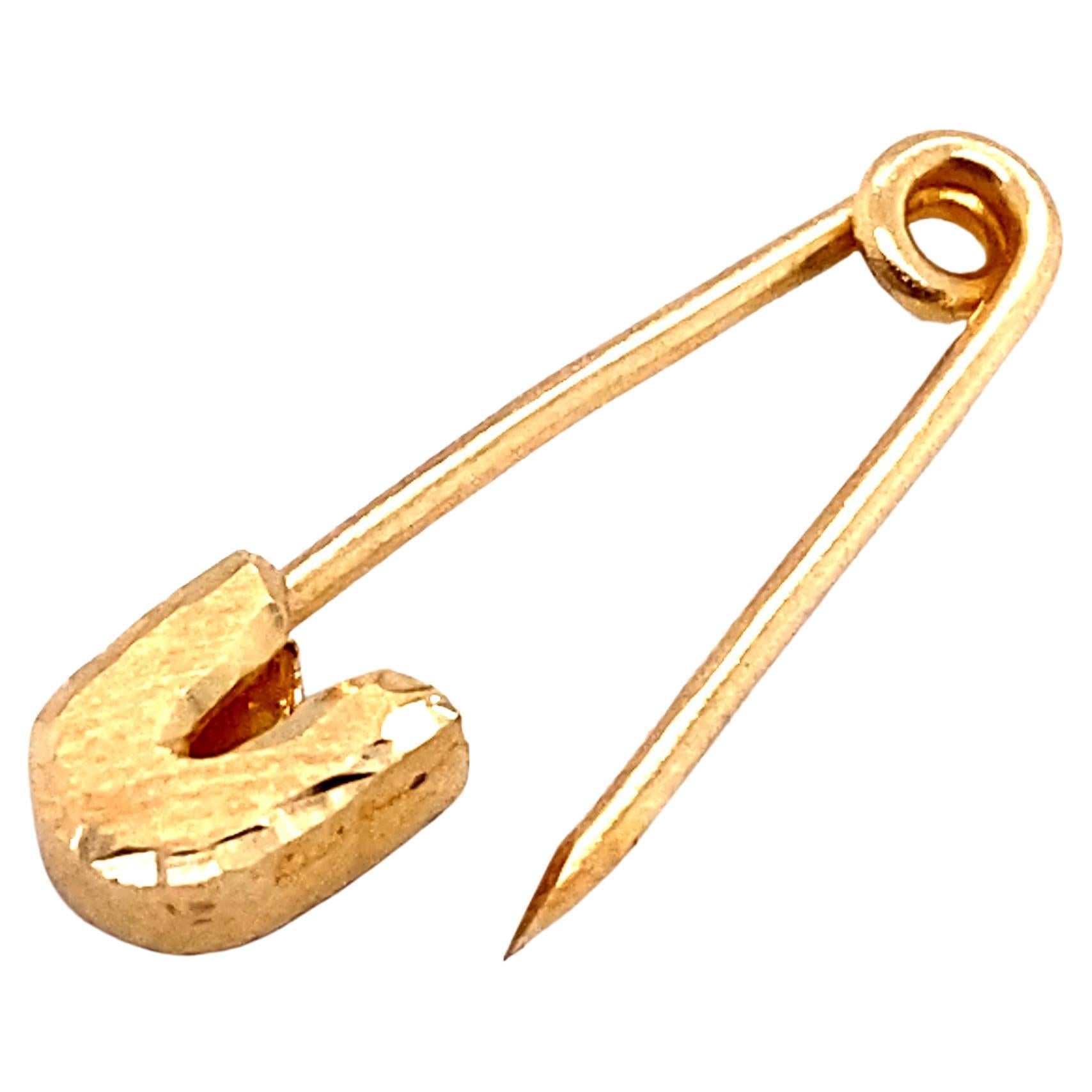 Cartier Gold Safety Pin Charm at 1stDibs