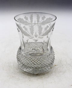 Circa 1950s Scottish Set of 4 Thistle Glasses