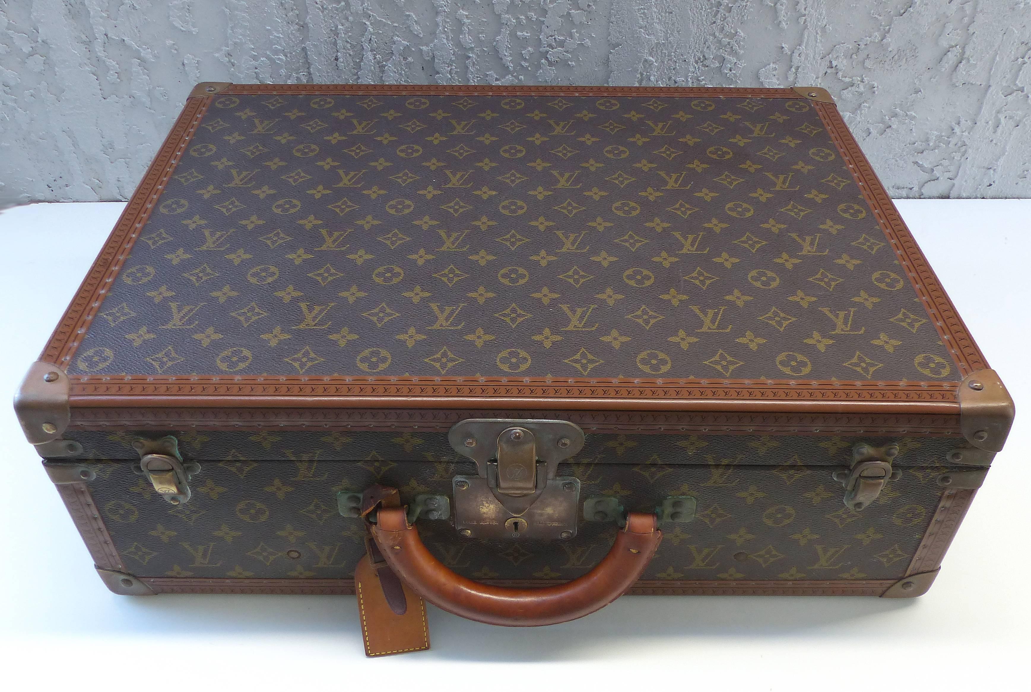 Mid-Century Modern Small Louis Vuitton Hard Case Suitcase, circa 1950s