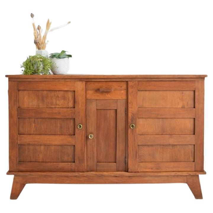 Circa 1940s - Solid Oak - France - René Gabriel For Sale
