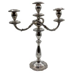 Circa 1950s Sterling Silver Candelabra "English Rose" Pattern