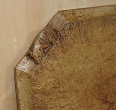 CIRCA 1950's VINTAGE HEAVILY PATINATED ROBERT MOUSEMAN THOMPSON CHOPPING BOARD