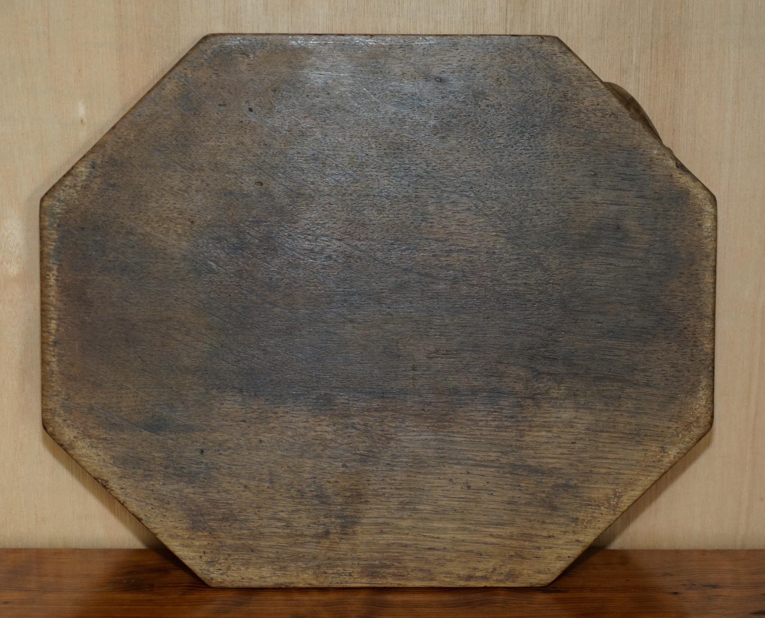 Mid-20th Century CIRCA 1950's VINTAGE HEAVILY PATINATED ROBERT MOUSEMAN THOMPSON CHOPPING BOARD For Sale