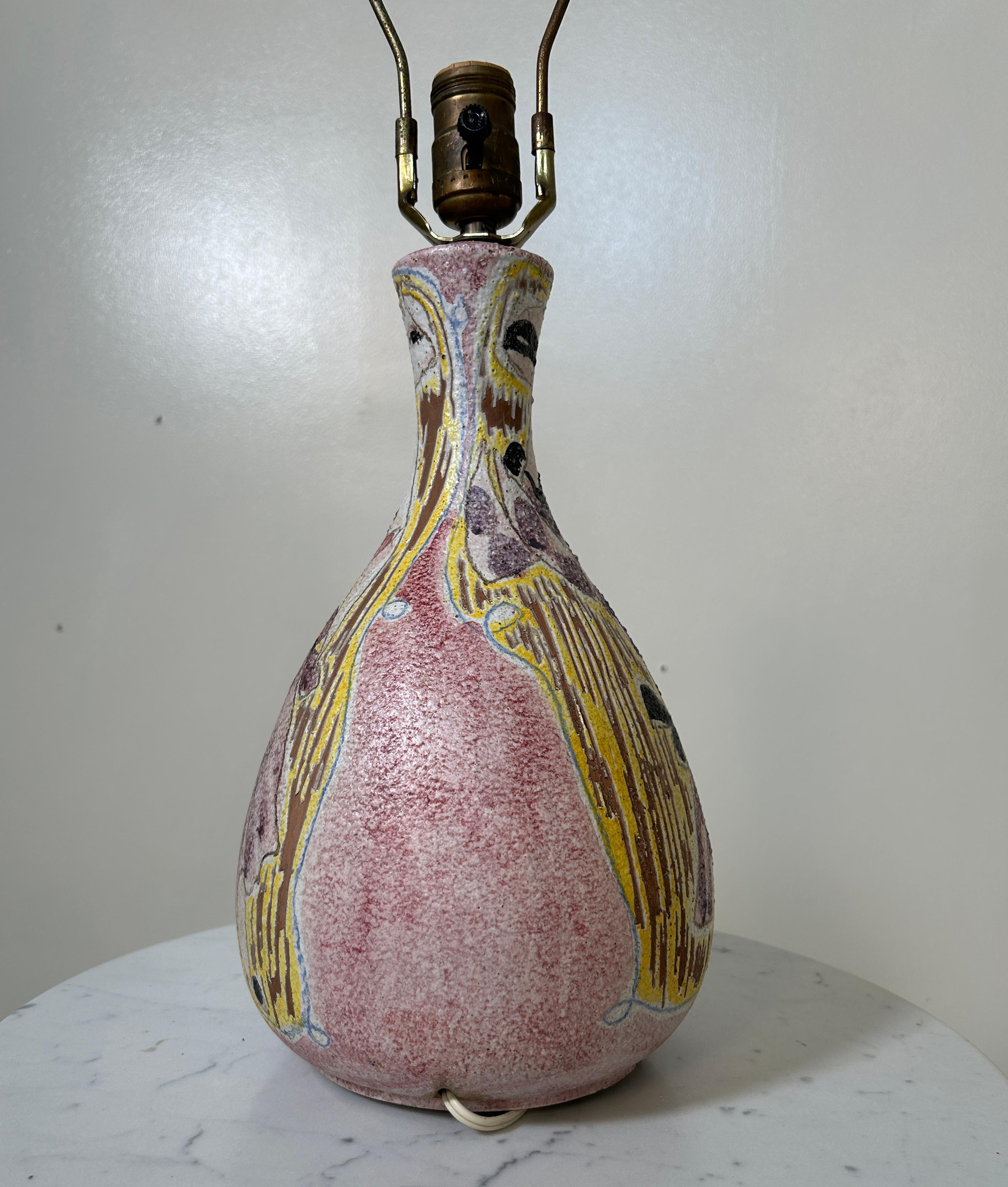 Italiano Lampada da tavolo femminile CIRCA 1958 di Marcello Fantoni in vendita