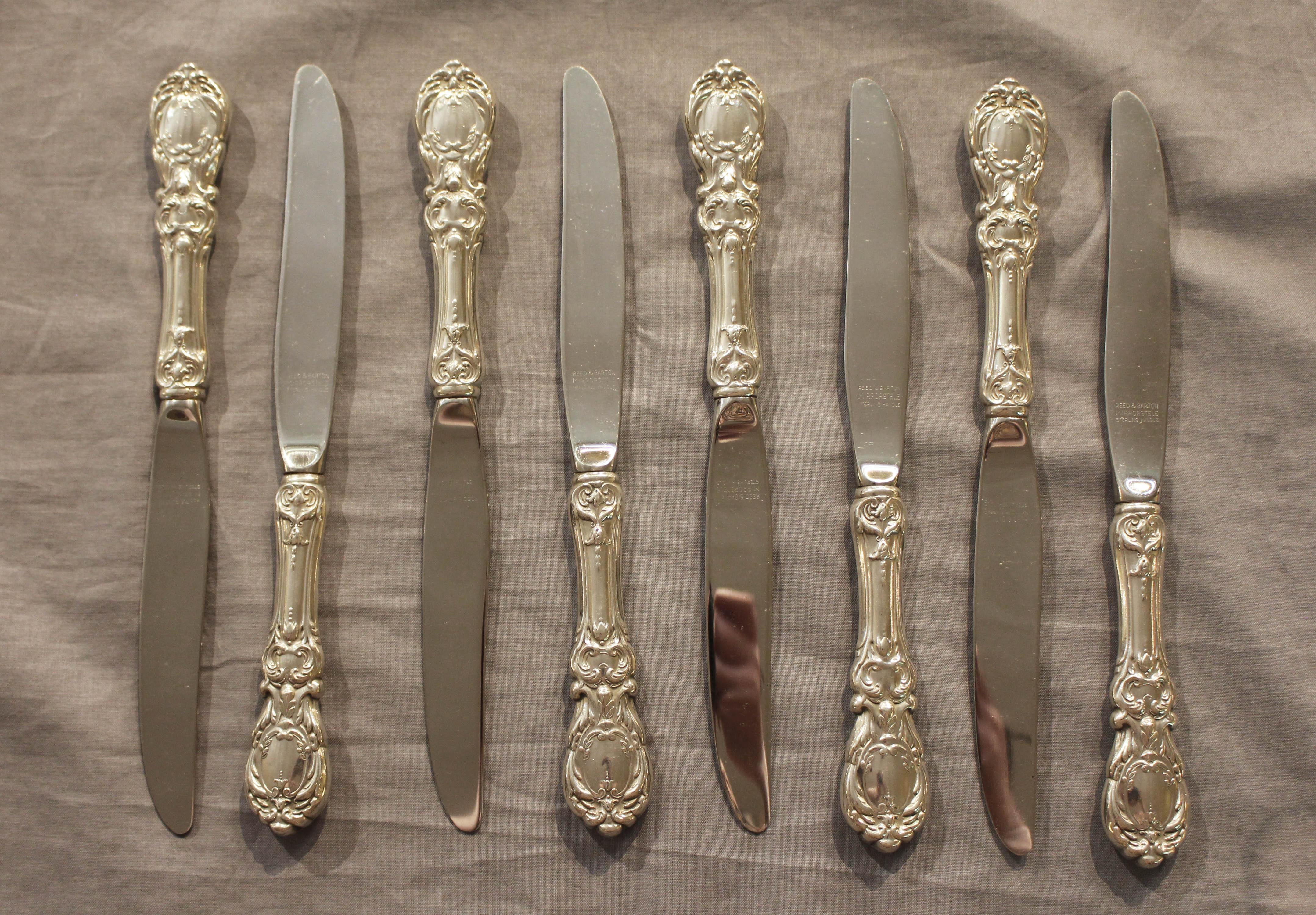 Circa 1960 51-Piece Sterling Silver Flatware Set of Francis I by Reed & Barton For Sale 2