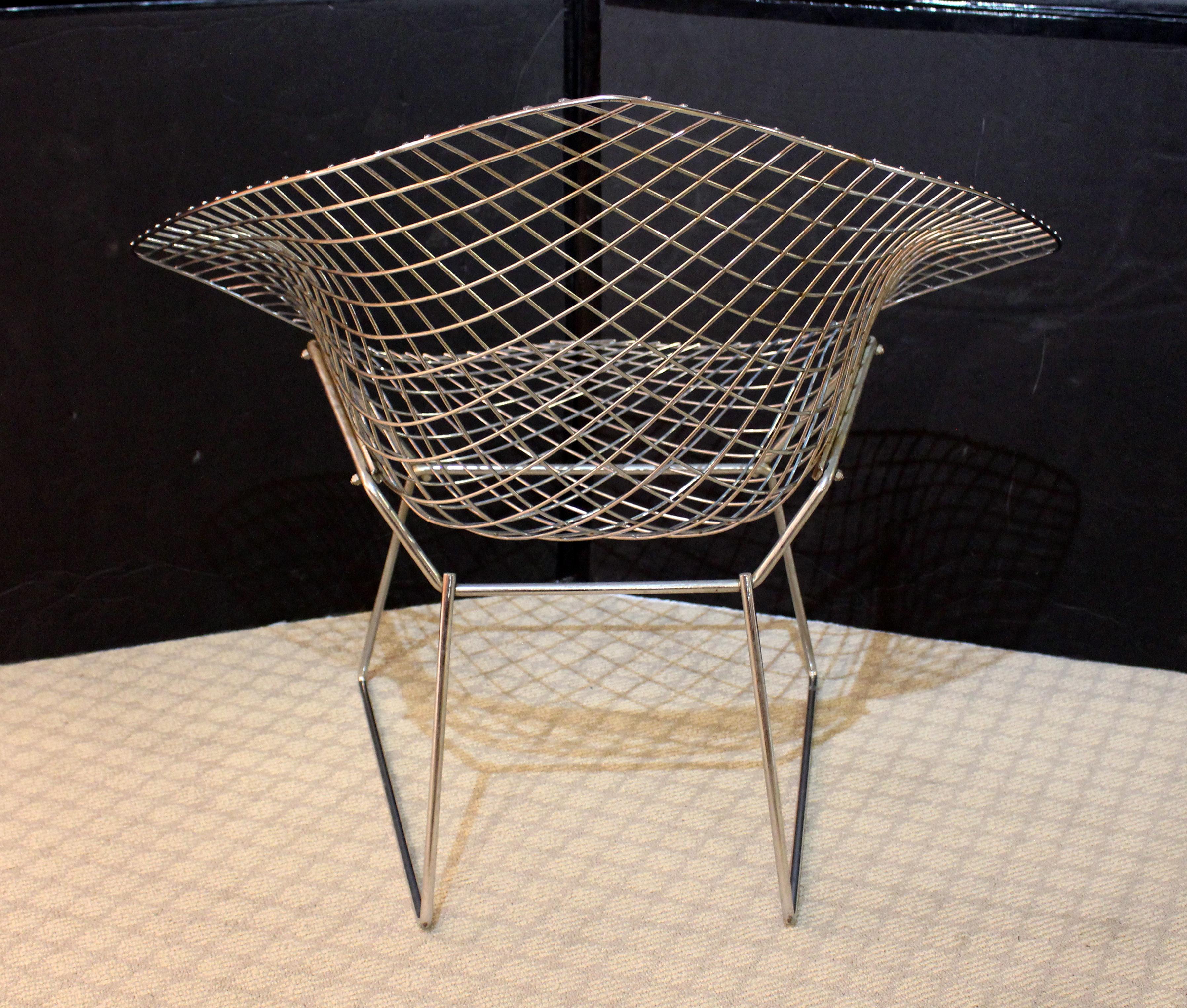 Mid-Century Modern Circa 1960-70 Bertoia Diamond Back Lounge Chair by Knoll