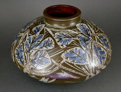 Circa 1960 Amy Donaldson Hand Painted Ceramic Vase Pot