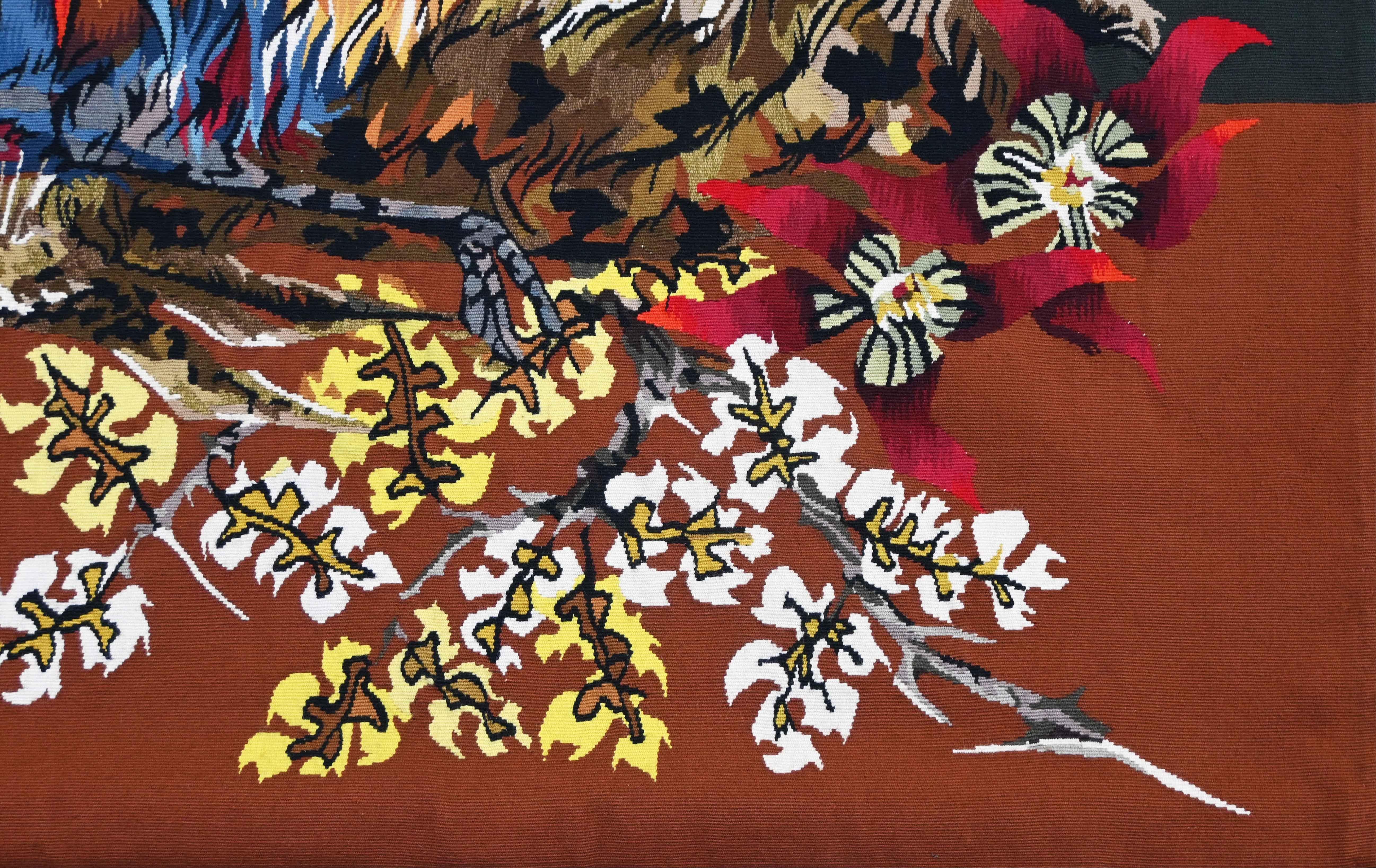 Edmond DUBRUNFAUT, Gibier - Wandteppich des 20. Jahrhunderts aus der Werkstatt von Robert FOUR Aubusson - Nr. 1572
Künstler: Edmond Dubrunfaut (1920-2007)
Epoche: 20. Jahrhundert
Stil: 1950er-1960er Design
Zustand: Perfekter Zustand
Breite: 215