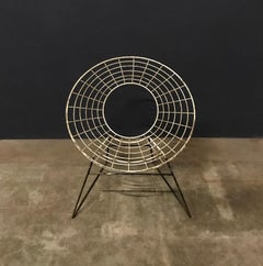 Élégante chaise des années 1960 dans le style de Ferrari et de Hardoy Plus Bertoia, vers 1960