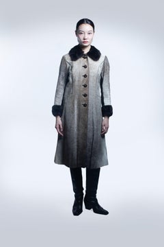 "My Little Pony" Circa 1960 French Vintage Silver Grey Horse and Goat Fur Coat