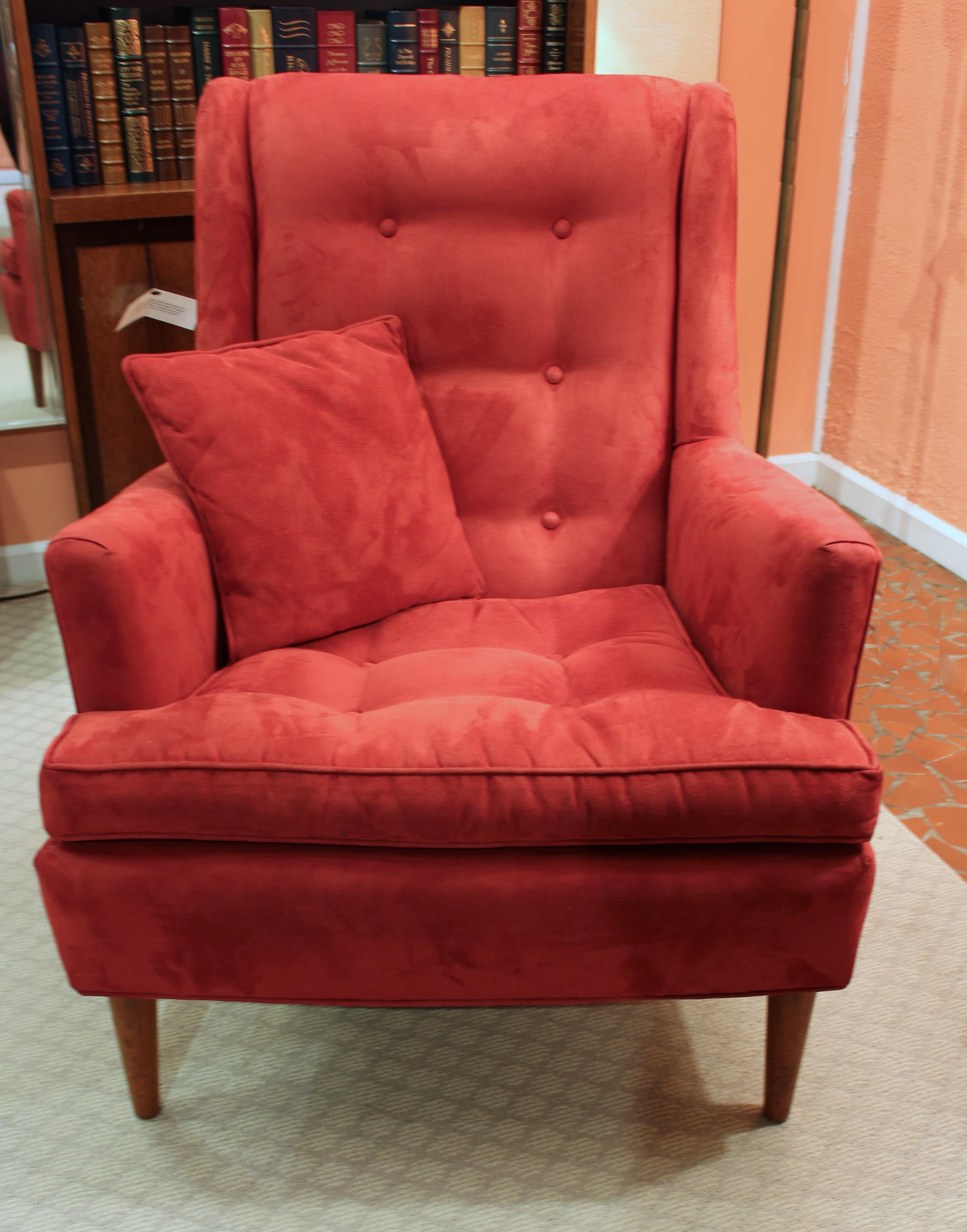 Circa 1960 Henredon Lounge Chair in Ultrasuede Fabric 1
