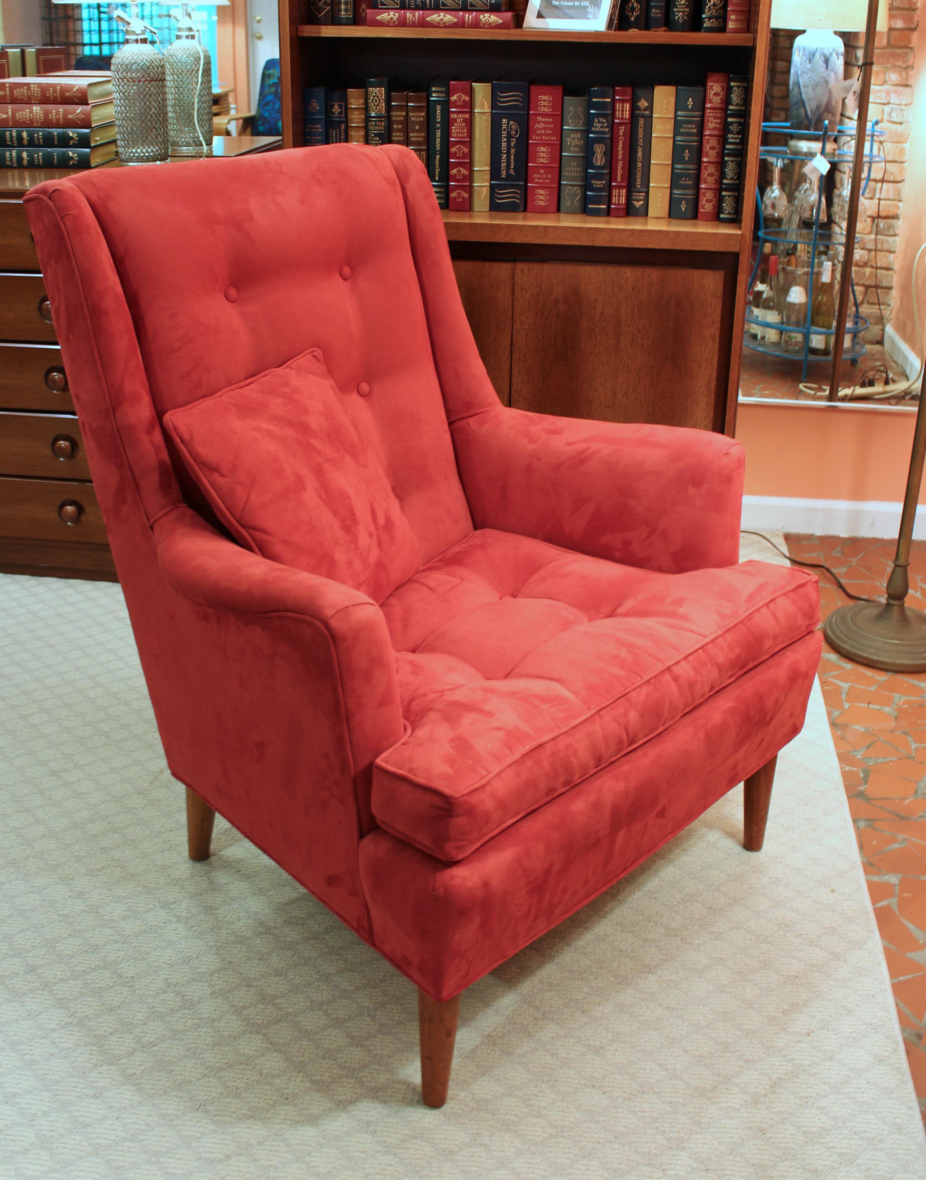 Circa 1960 Henredon Lounge Chair in Ultrasuede Fabric 3