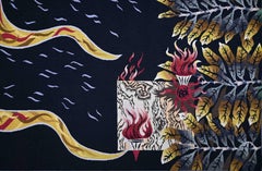 Circa 1960 Jean Lurçat Rooster And Sun French Aubusson Tapestry 20th Century