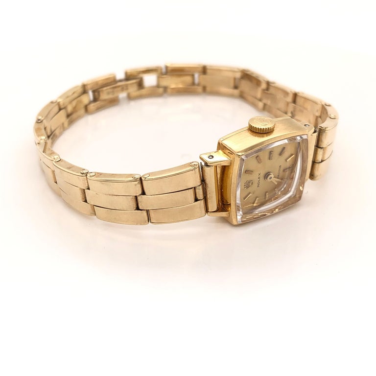 Ladies Yellow Gold Rolex Bracelet Watch, circa 1960 at 1stDibs