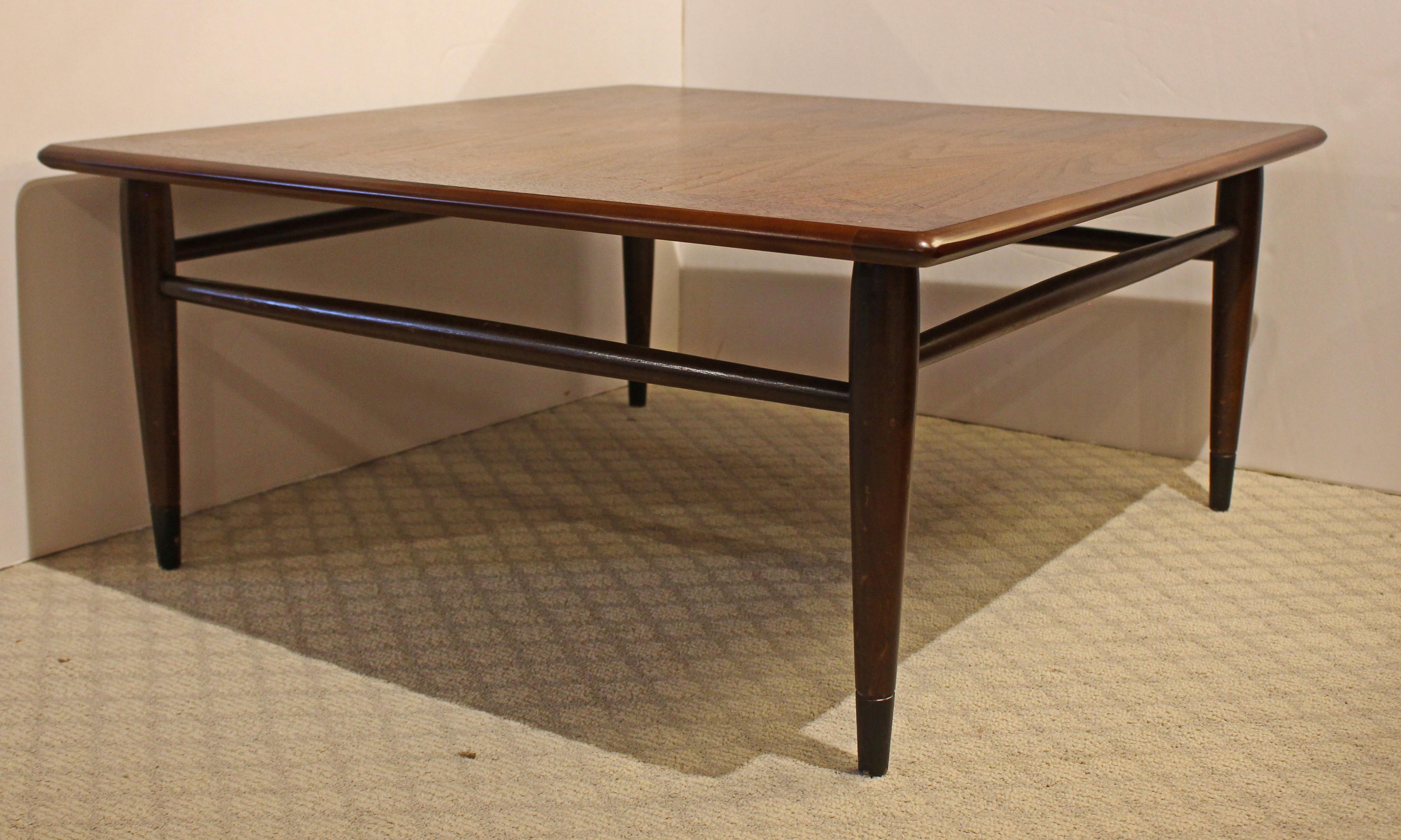 Inlay Circa 1960 Mid-Century Modern Square Coffee or Corner Table For Sale
