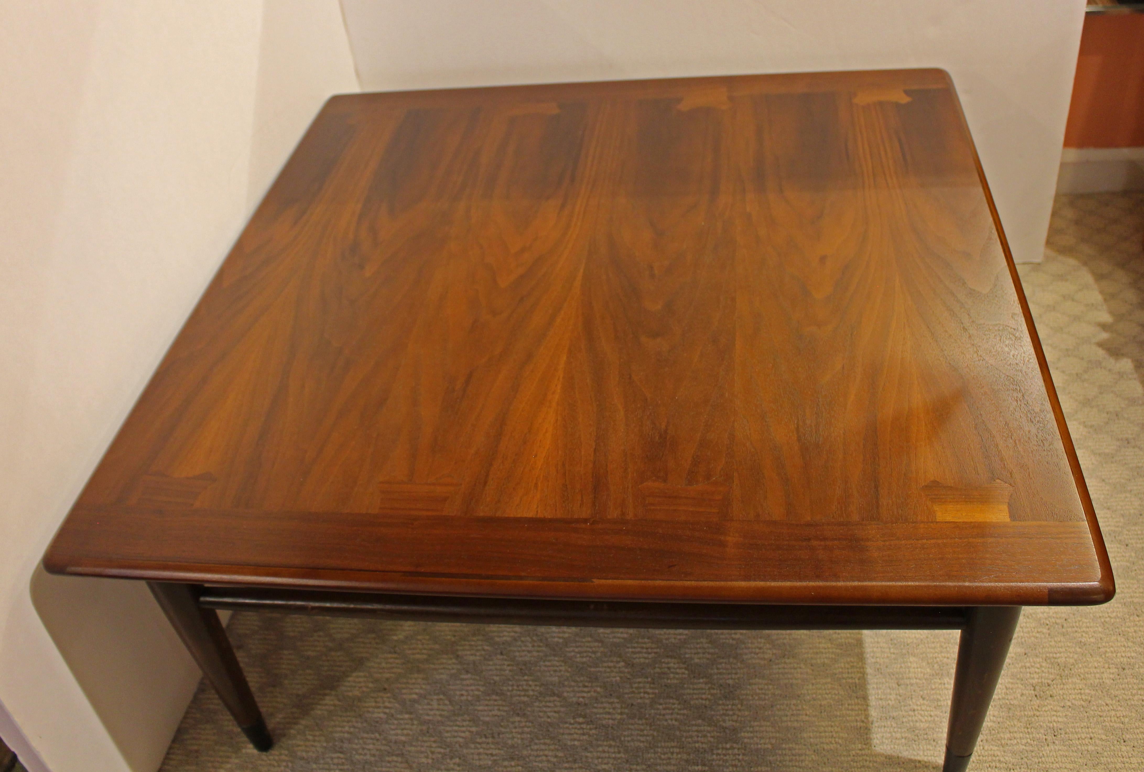Circa 1960 Mid-Century Modern Square Coffee or Corner Table In Good Condition For Sale In Chapel Hill, NC
