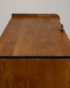 Circa 1960 Red Wood Mid-Century Modern Oak Cocktail Cabinet