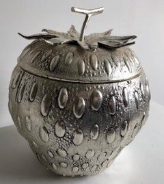 Silver Plated Mauro Manetti Strawberry Ice Bucket, circa 1970
