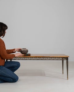Circa 1960 Wood Louis XVI Style Coffee Table With Marble Top