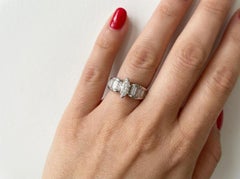 Circa 1960s 3 Carat Oscar Heyman Platinum Diamond Bridal Ring