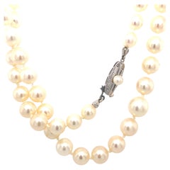 Circa 1960s 7.4mm Akoya Pearl Necklace