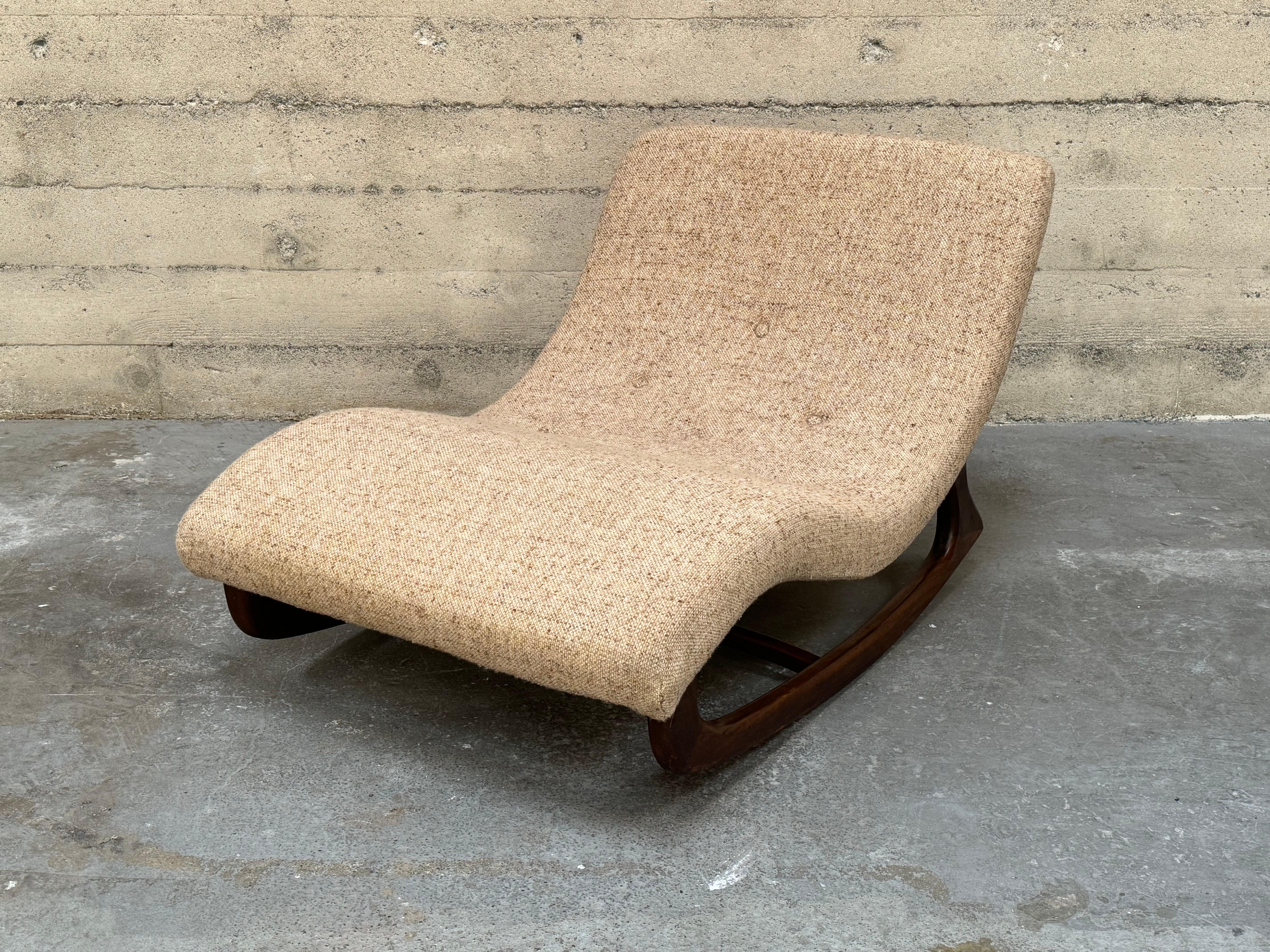 Mid-Century Modern Circa 1960s Adrian Pearsall Rocking Wave Chaise Lounge #2 