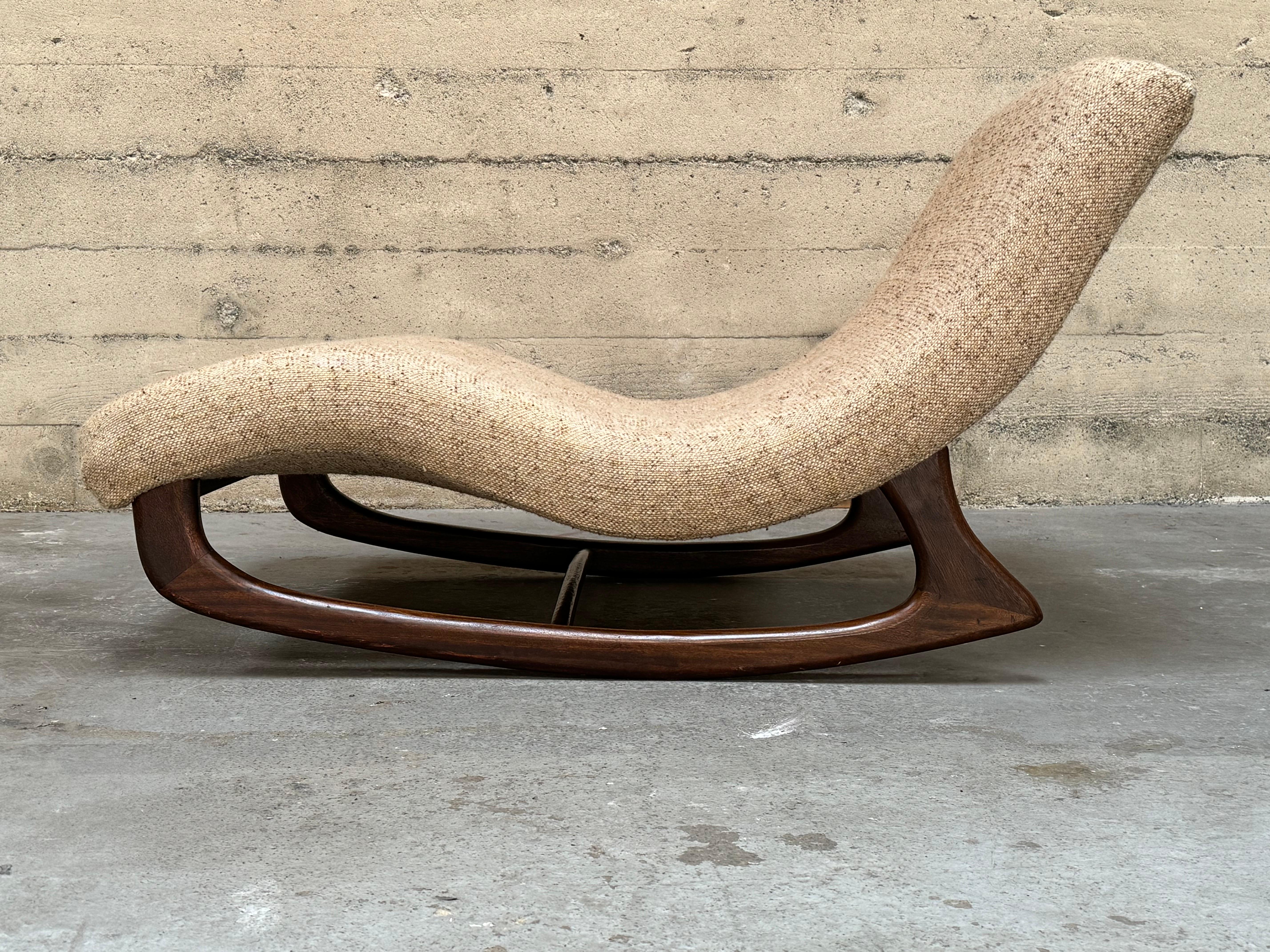 Fabric Circa 1960s Adrian Pearsall Rocking Wave Chaise Lounge #2 