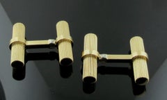 Cartier "baton style" 14 Karat Yellow Gold Cufflinks, circa 1960s