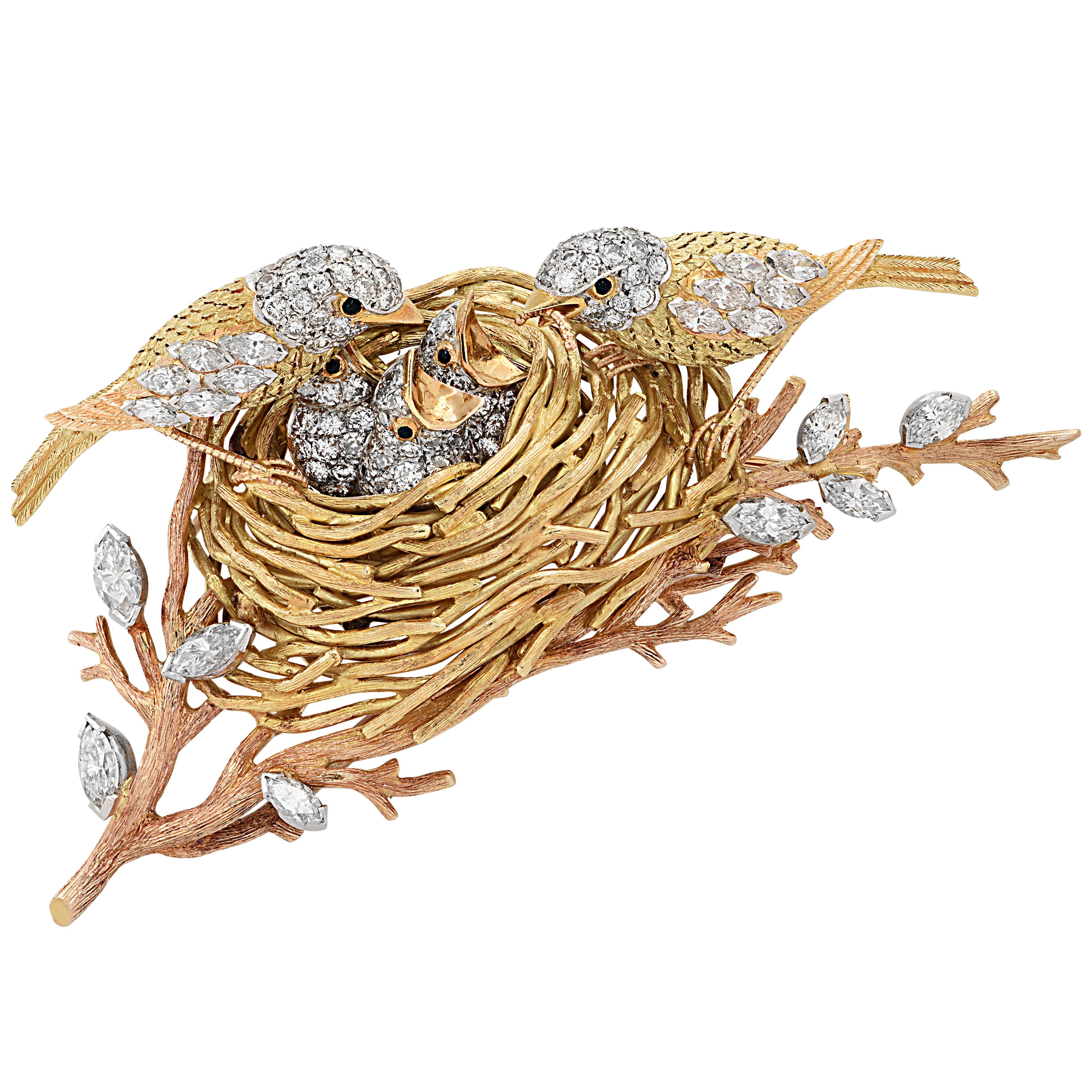 gold bird nest