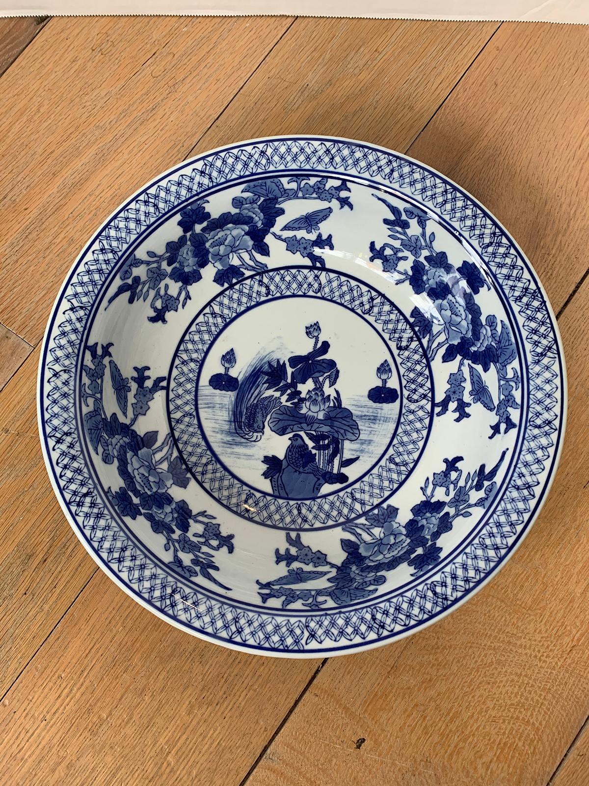 blue asian bowl