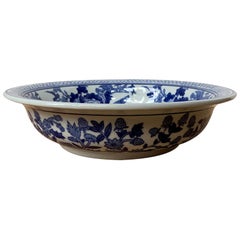 Bol en porcelaine bleue et blanche d
exportation chinoise, marqué « Made in China », vers les années 1960