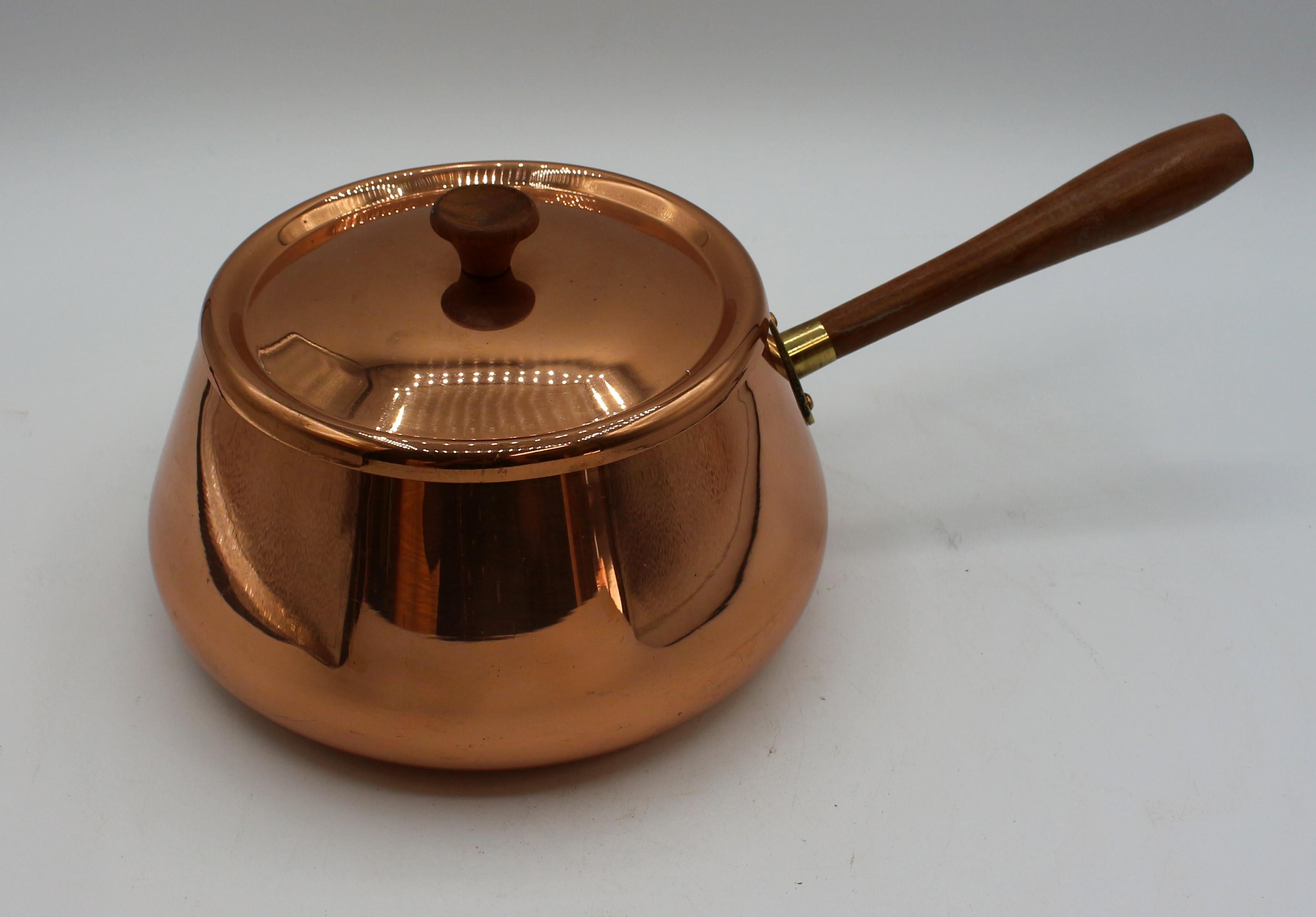 vintage copper fondue pot