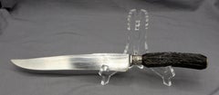 Circa 1960s Faux Antler and Sterling Carving Set