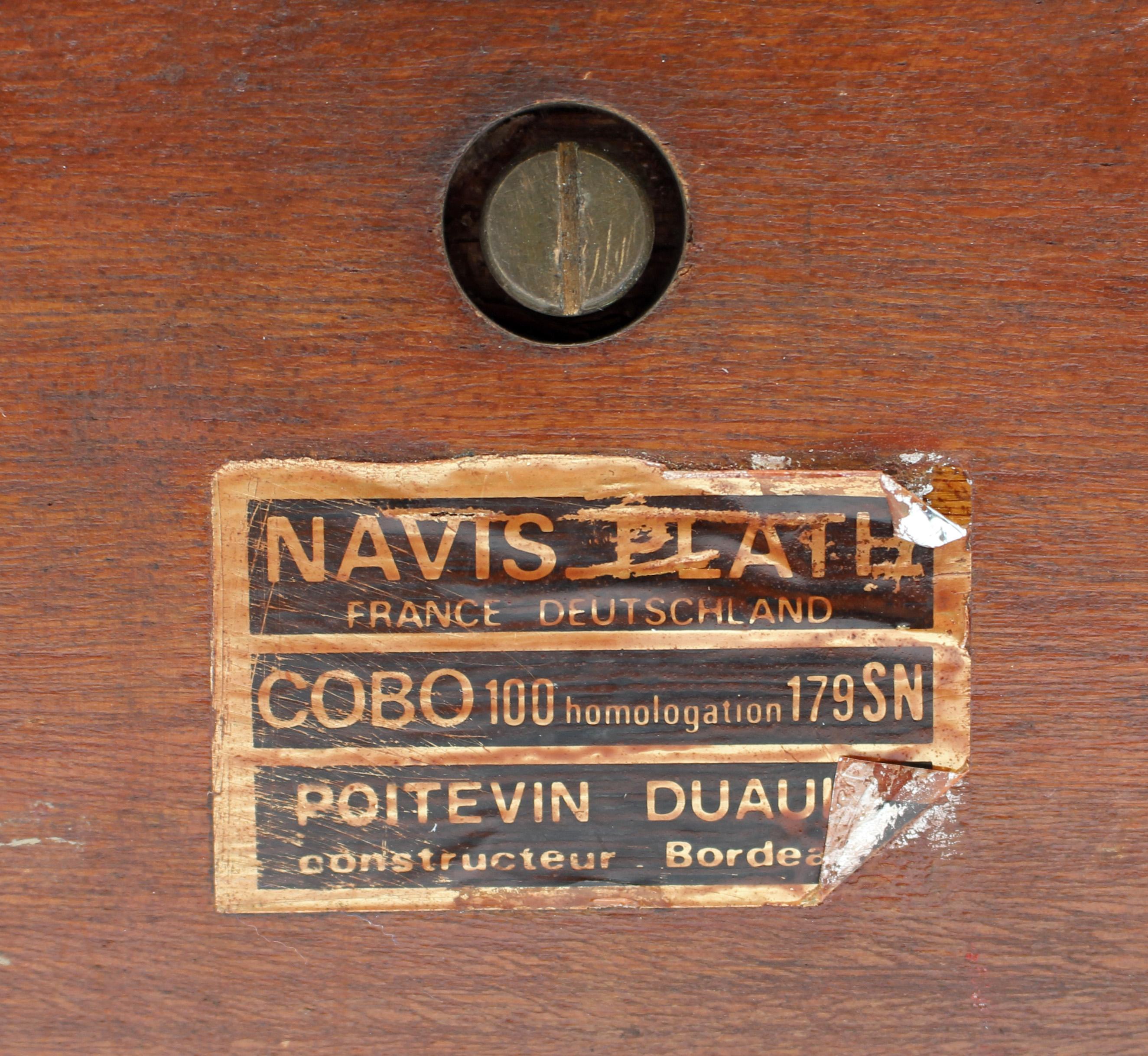 Circa 1960s German & French Navis-Plath Binnacle in Case for a Life Boat For Sale 1