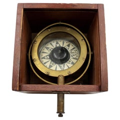 Circa 1960s German & French Navis-Plath Binnacle in Case for a Life Boat
