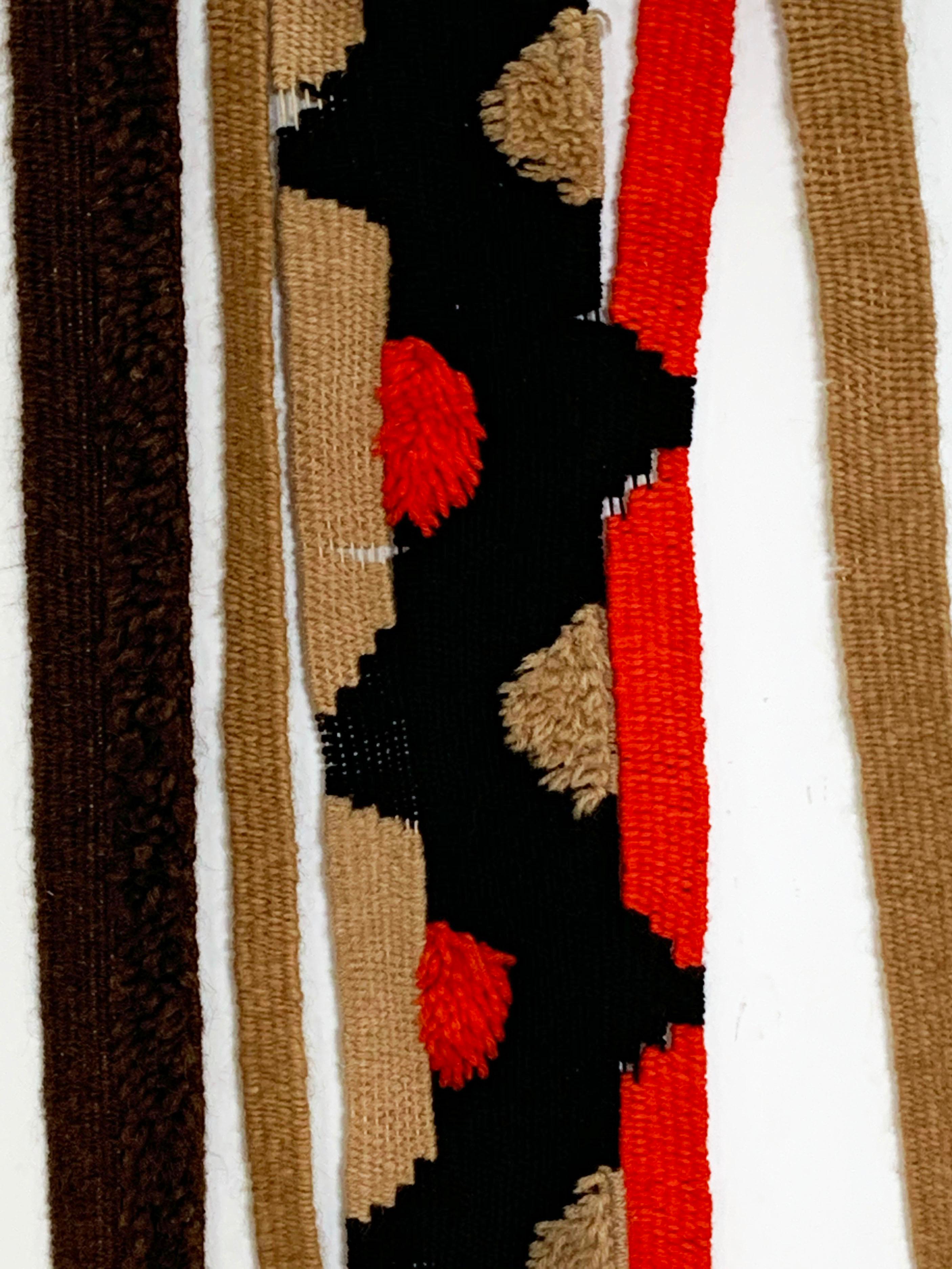 American Handmade Woven Wall Hanging Textile Art, circa 1960s For Sale