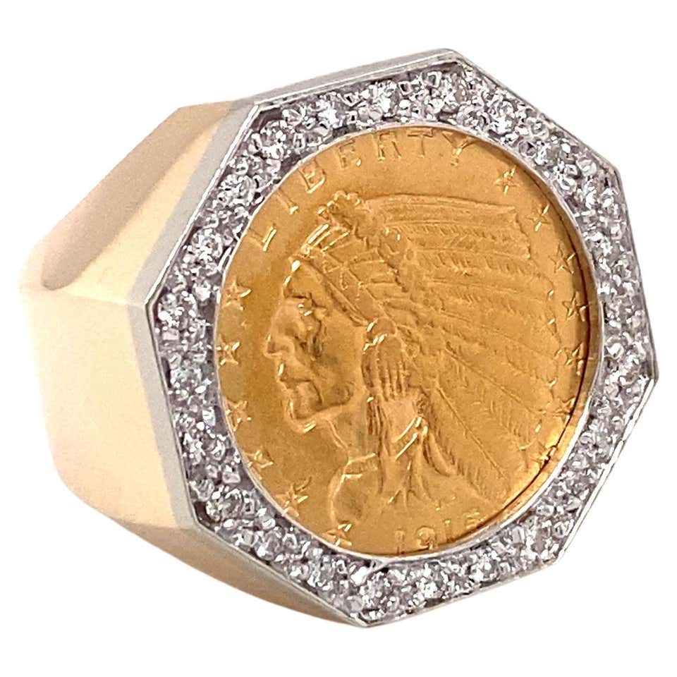 Gold Indian Temple Ring at 1stDibs