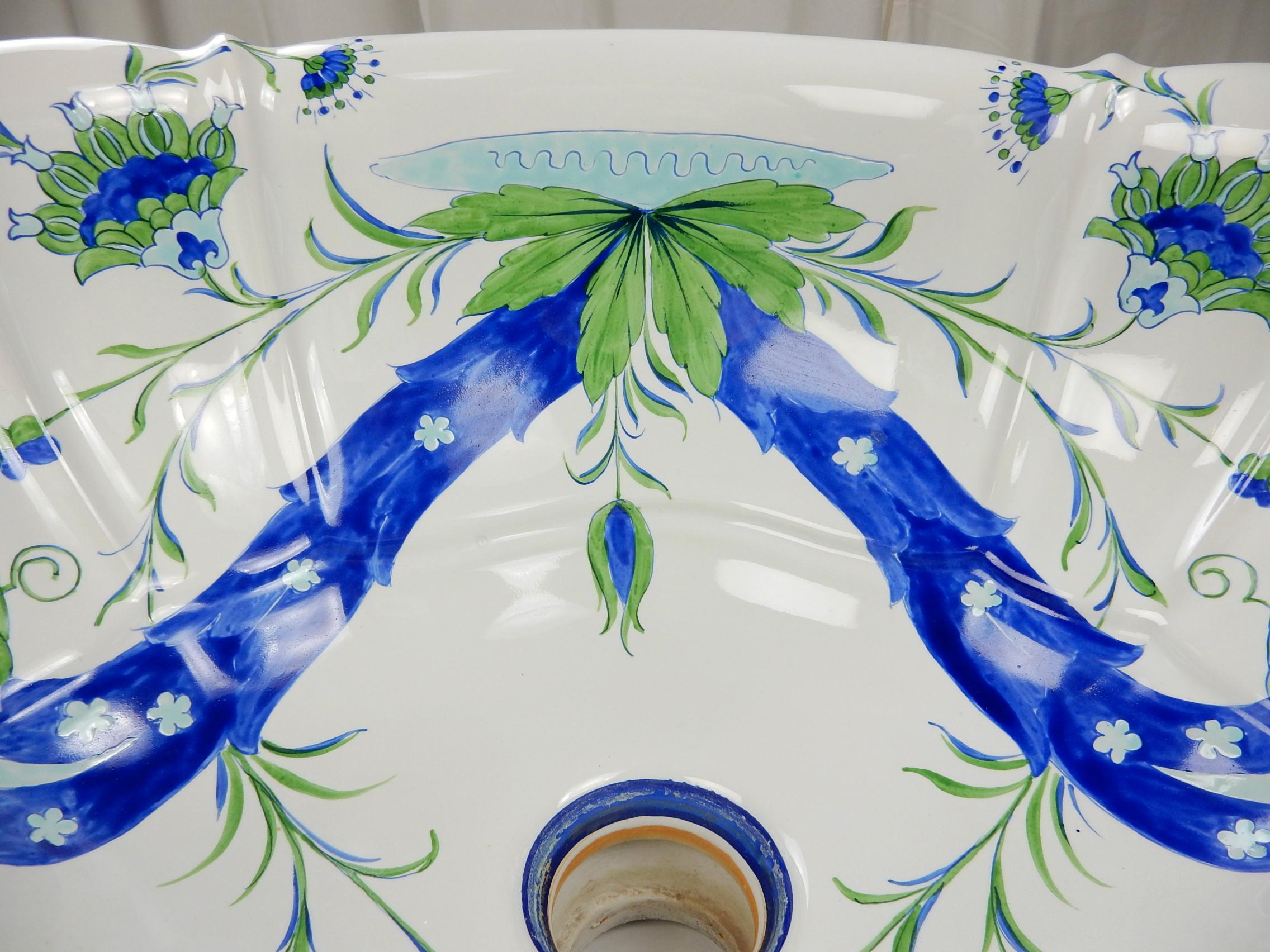 Baroque Revival Italian Bathroom Basin Sink from Sherle Wagner Collection, circa 1960s