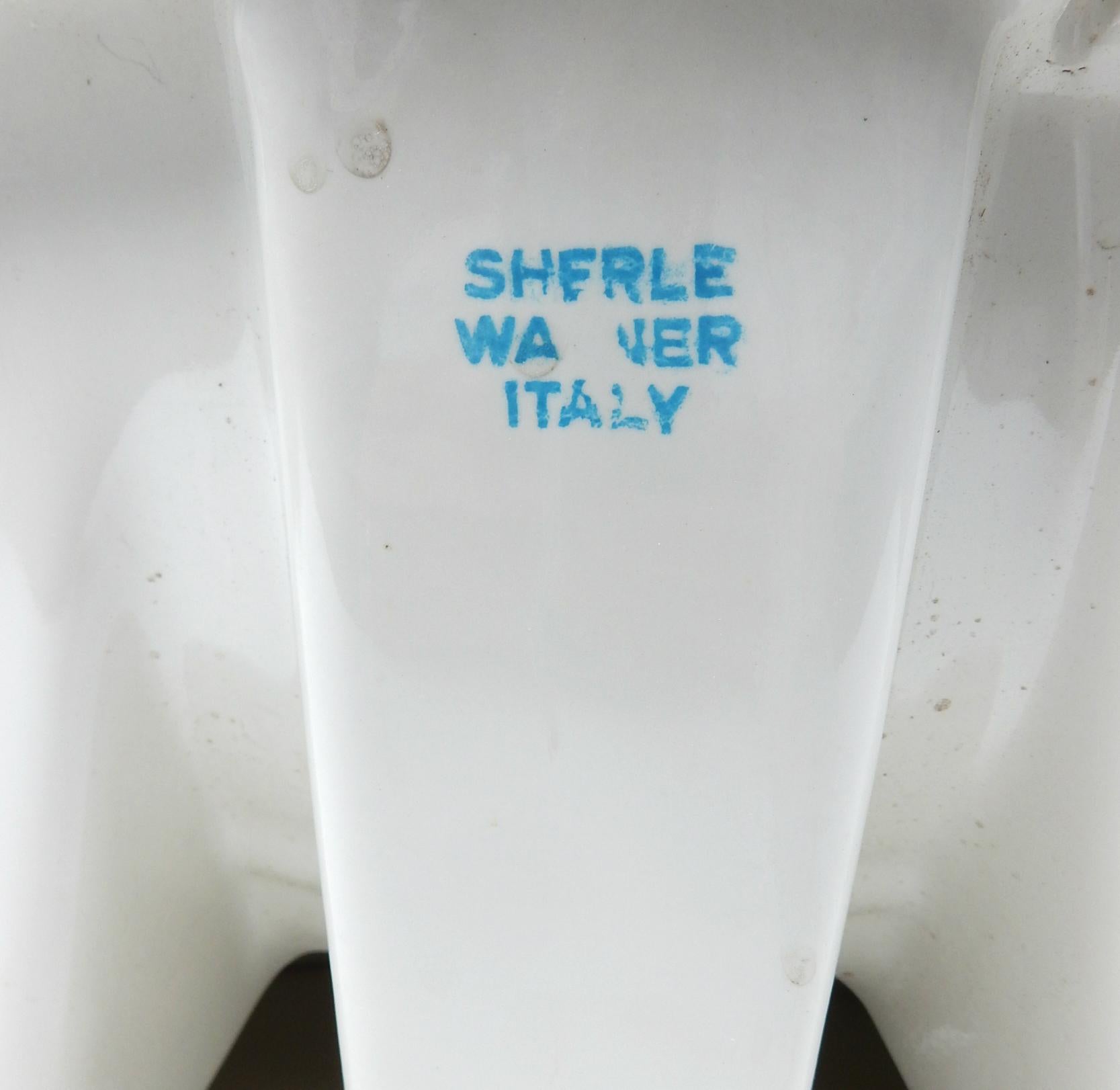 Italian Bathroom Basin Sink from Sherle Wagner Collection, circa 1960s In Good Condition In Las Vegas, NV