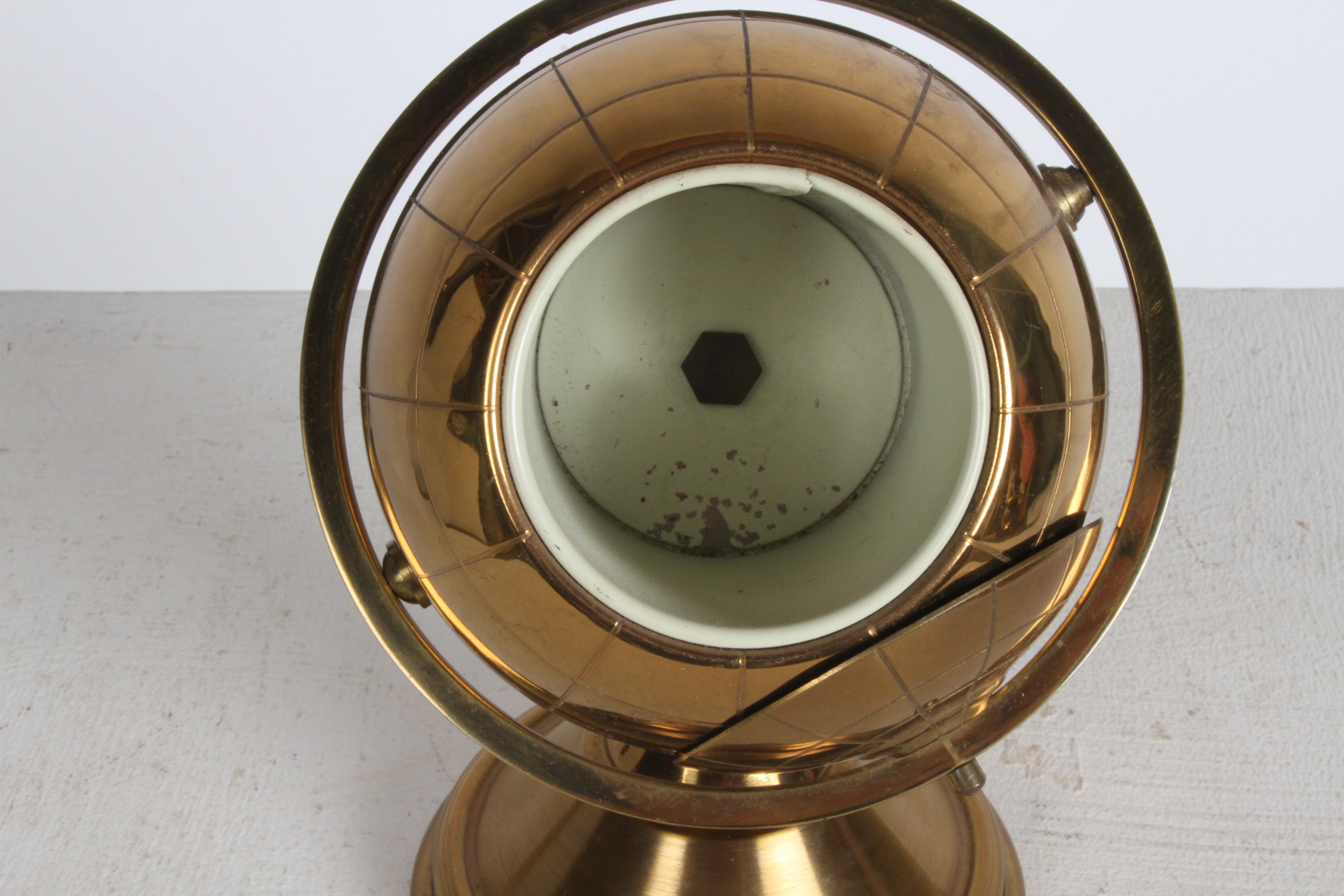 Mid-20th Century Circa 1960s Mid-Century Modern Brass Sputnik Globe - Opens to Cigarette Holder  For Sale