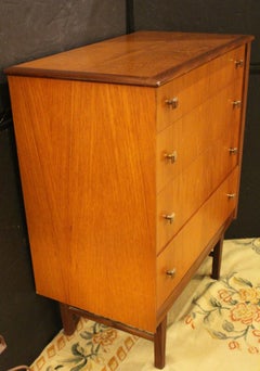 Circa 1960 Mid Century Modern English Chest of Drawers by Homeworthy