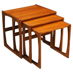 Circa 1960s Mid Century Modern English Nest of 3 Tables, Quadrille by G Plan