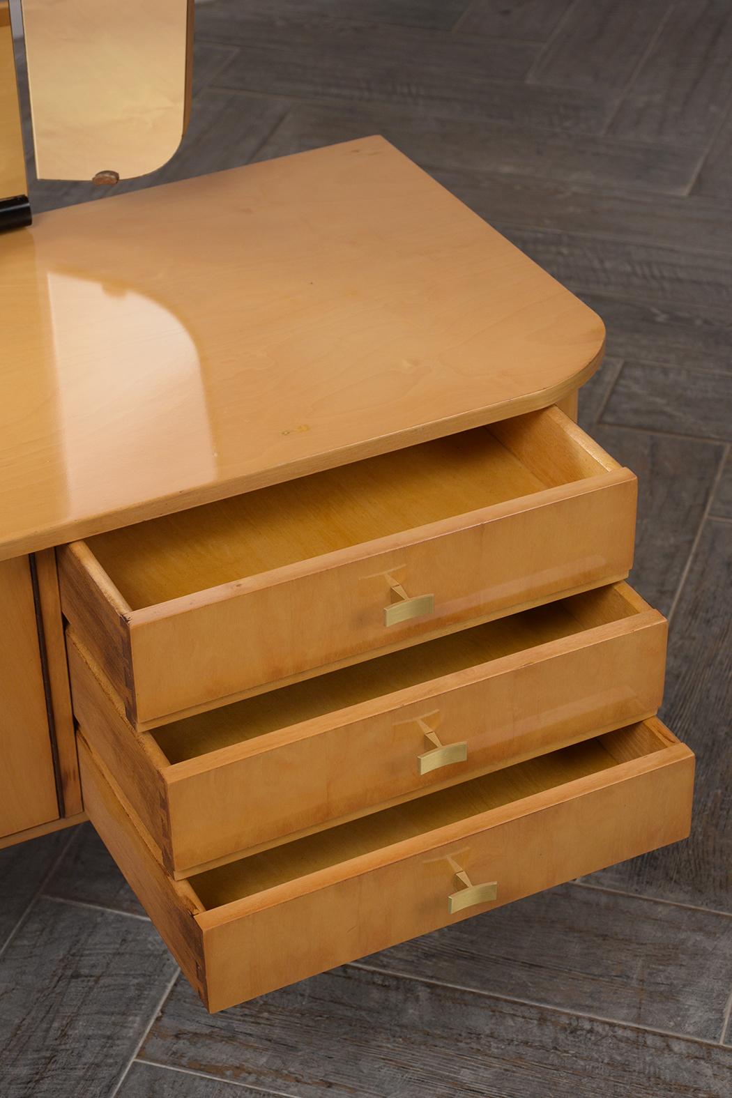 Brass Modern Lacquered Dressing Table