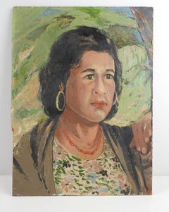 Portrait Painting of Woman, circa 1960s
