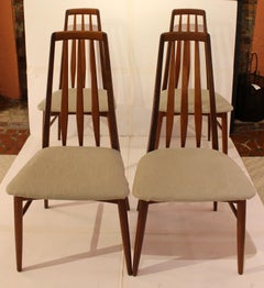 Circa 1960s Set of 4 Eva Chairs by Niels Koefoed