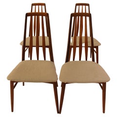Antique Circa 1960s Set of 4 Eva Chairs by Niels Koefoed